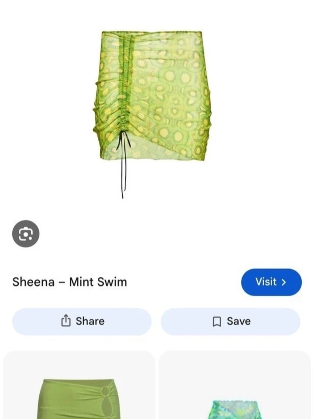 Mint Swim Sheena kiwi Cover Up Skirt